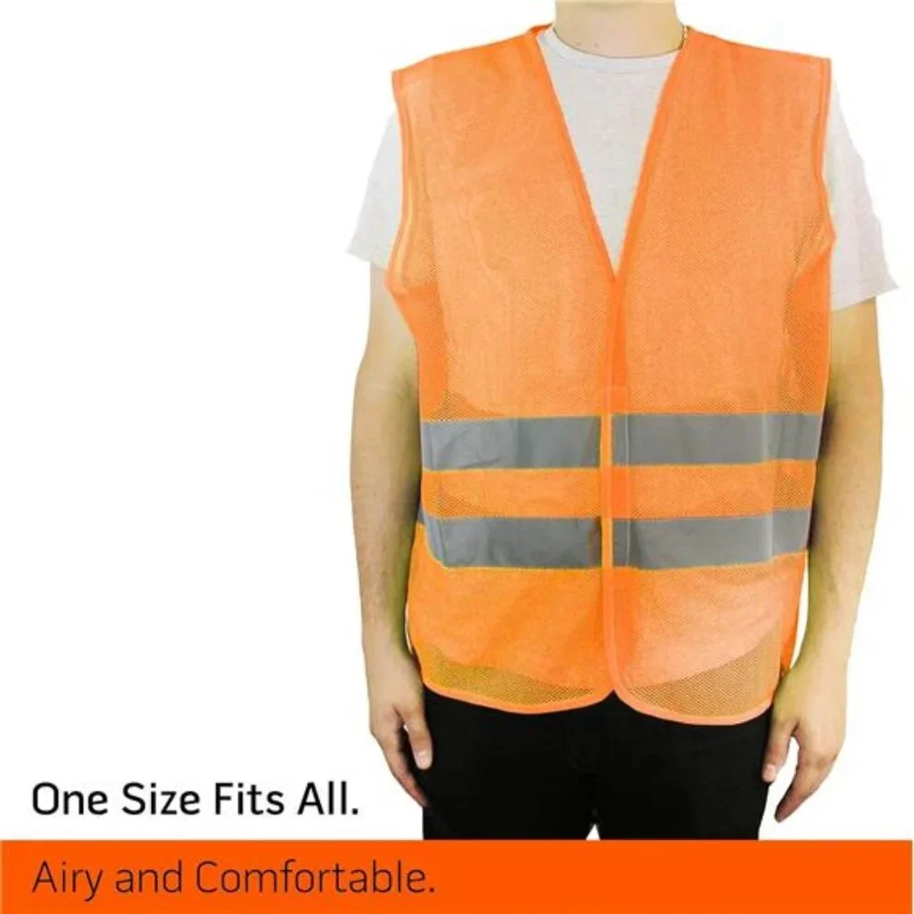 New Safety Vests Bulk Pack - Reflective High Visibility, Men Women, Mesh